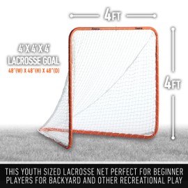 Franklin Sports Backyard Lacrosse Goal - Kids Lacrosse Training Net - Lacrosse Training Equipment - Perfect for Youth Training & Recreation