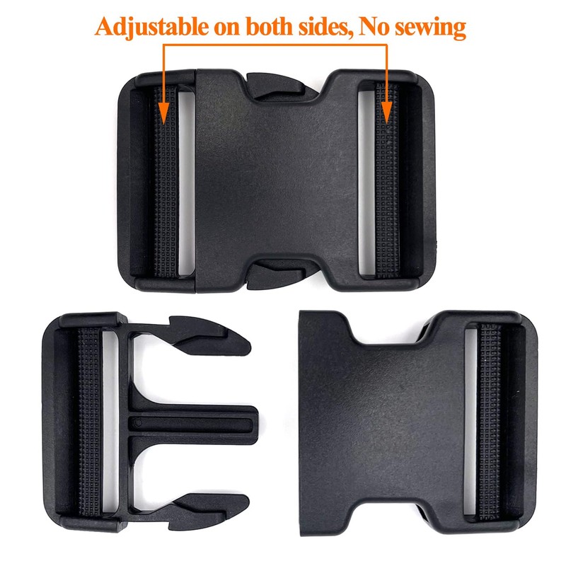 honigo Quick Side Release Buckles 2" Wide 4 Pcs Dual