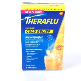 Thera Flu 2 Thera Flu Severe Cold Relief Daytime Honey Lemon 6 Packets Exp 9/25 NEW SEALED