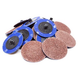 Benchmark Abrasives 2 Inch Sanding Discs Quick Change Aluminum Oxide - 180 Grit, Compatible with Die Grinder, Drill, Pneumatic Grinder