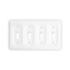 XVQ Ceramic Switch Plates Outlet Covers Switch Plate Cover White(Quad