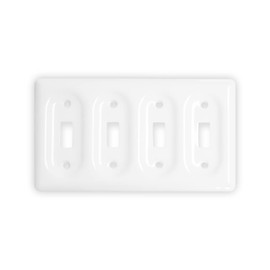 XVQ Ceramic Switch Plates Outlet Covers Switch Plate Cover White(Quad Toggle)