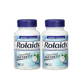 Rolaids 2 pack Rolaids Extra Strength Antacid Calcium Supplement 96 Chewable Mint 12/26