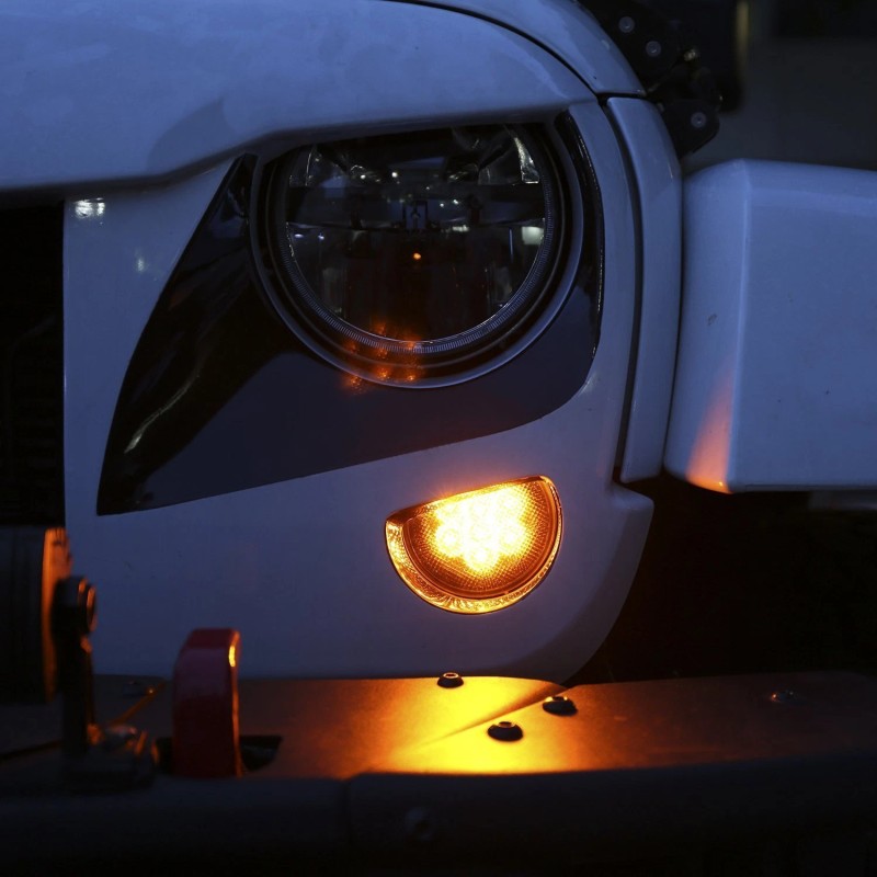 LX-LIGHT Turn Signal Lights Smoke Amber LED for Jeep Wrangler