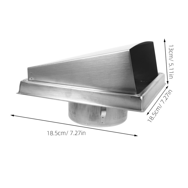 TEHAUX Stainless Steel Square Exhaust Vent Cover Rainproof Design for