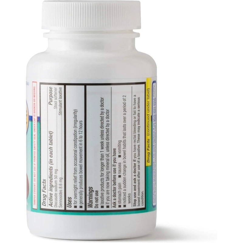 Equate Stool Softener Plus Stimulant Laxative Tablets -Constipation, 240 Tablets