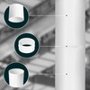KOTARBAU® Ventilation Pipe 1000 mm Round Duct Diameter 125 mm