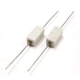 Unbranded Lot of 2, 60 Ohm 5 Watt Wirewound Ceramic Power Resistors 5W (5W060)