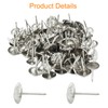 Auvotuis 100PCS Silver Upholstery Decorative Tacks, Antique Furniture DIY Nails