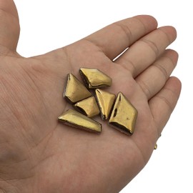 500g Irregular Ceramic Mosaic Tiles 0.5-2cm Small Mosaic Pieces Stones for DIY Mosaic Making Craft Hobby Art Home Decor Wall Decoration (Gold)