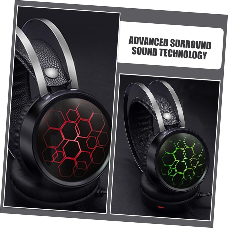 KOMBIUDA RGB Wired Gaming Headset with Mic Comfortable Over Ear