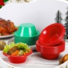 Layhit 100 Pcs Christmas Plastic Bowls 12 oz Disposable Salad