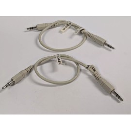 CES Shielded 12" Stereo 3.5mm Mini Plug to Stereo 3.5mm Mini Plug Jumper Cable
