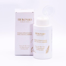 BIOKOSMO - italian roots - Make-up-Wasser für Gesicht, Augen, Lippen. Aloe Vera Saft und Bioverfügbare Spurenelemente, 250 ml, hergestellt in Italien und tierversuchsfrei