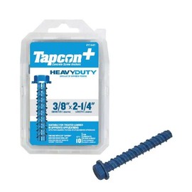 Tapcon+ 3/8 in. x 2-1/4 in. Heavy Duty Screw Anchors 10CT, Blue