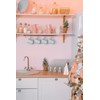 owlKraft Cabinet Knobs Set of 6 Pink Bubble Glass Round