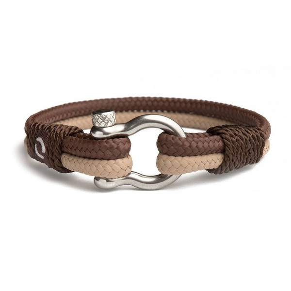 Mens Rope Bracelet - Stainless Steel Silver Shackle, Extremely Durable