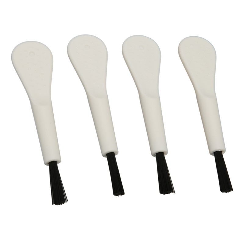 20pcs White Handle Black Hair Sound Aid Cleaning Brush Professional