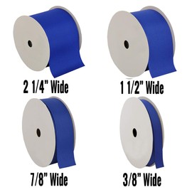 Threadart - Rollos de cinta de grogrén – 3/8 pulgadas de ancho – Azul real – por Threadart – Rollos de 10 yardas – Patrón acanalado de colores sólidos – para lazos, decoraciones, clips para el pelo y más