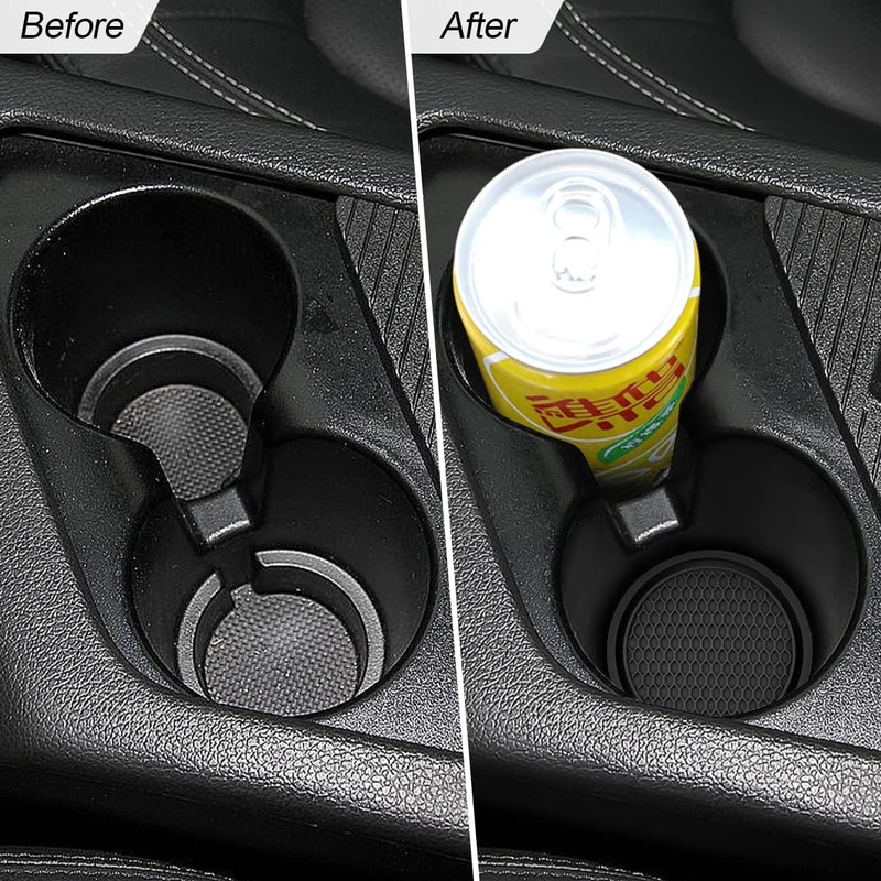 4 Pack Car Cup Holder Coaster, 2.75 Inch Diameter Non-Slip