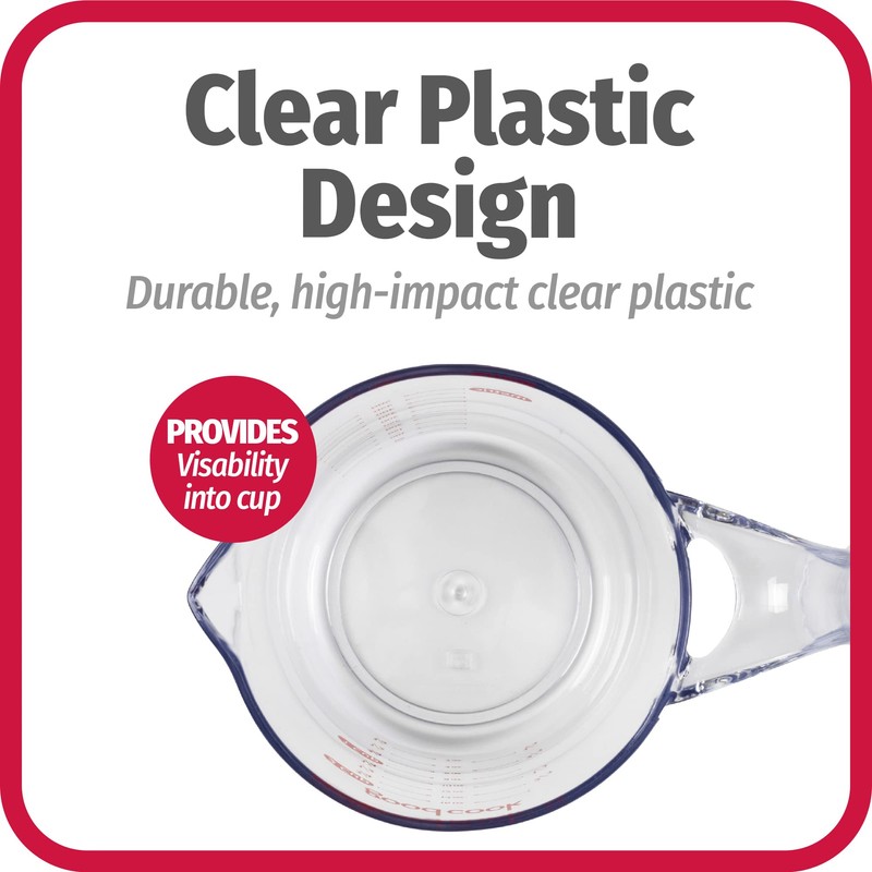 Good Cook 2-Cup Clear Measuring Cup with Measurements, Plastic