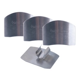 Stainless Steel Finger Guards for Cutting - Stainless Steel Finger Protectors for Cutting Food - Kitchen Knife Finger Guard for Chopping Vegetables - Safety Finger Shield for Chopping, 3 Pcs