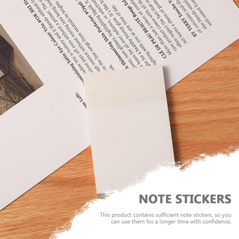 5 Piezas Bloc de Notas Adhesivas Transparentes Impermeables de Pet