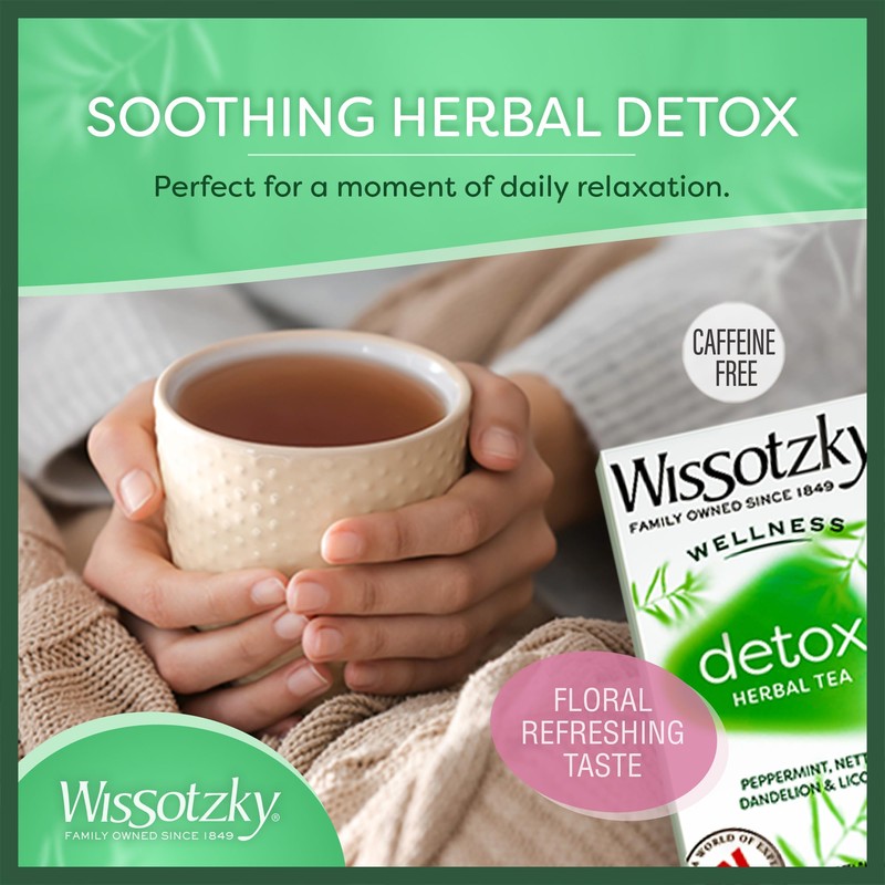 Wissotzky Wellness Detox Herbal Tea, (3 Pack - 60 Tea