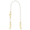NVWAROCK Pearl Purse Chain,14K Gold Plated C-Shaped Metal Brass Purse
