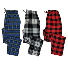 Different Touch 3 Pack Big and Tall Pajama Lounge Pants with Pocket Cotton Bottoms Sleepwear For Men (4XL, Assorted A)