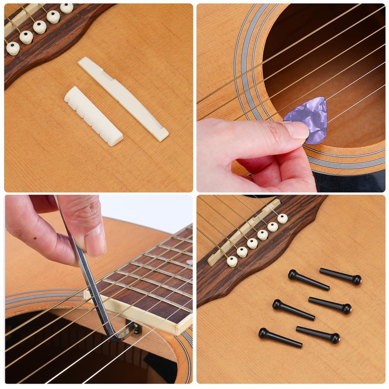 72Pcs Guitar Tool Kit, Guitar Repair Kit, Guitar Setup Kit,