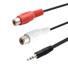 PNGKNYOCN AUX RCA Cable, [5ft/1.5M] 3.5mm to 2RCA Audio Cable 1/8 Mini Plug Male to 2 RCA Female Stereo Audio Y Adapter Cable for Smartphones, Tablets, Home Theater