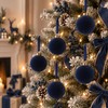 Velvet Christmas Balls Bulk Shatterproof Plastic Christmas Tree Decorations for