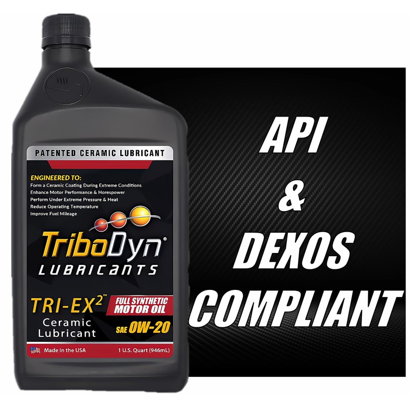 TriboDyn TRI-EX2 Synthetic Motor Oil with Ceramic Coating (0W-20, 1