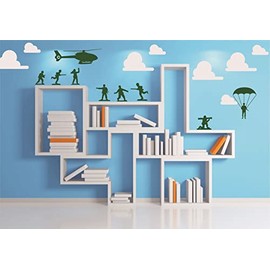 Calcomanías de pared para hombre del ejército, helicóptero, para niños, dormitorio, decoración del hogar