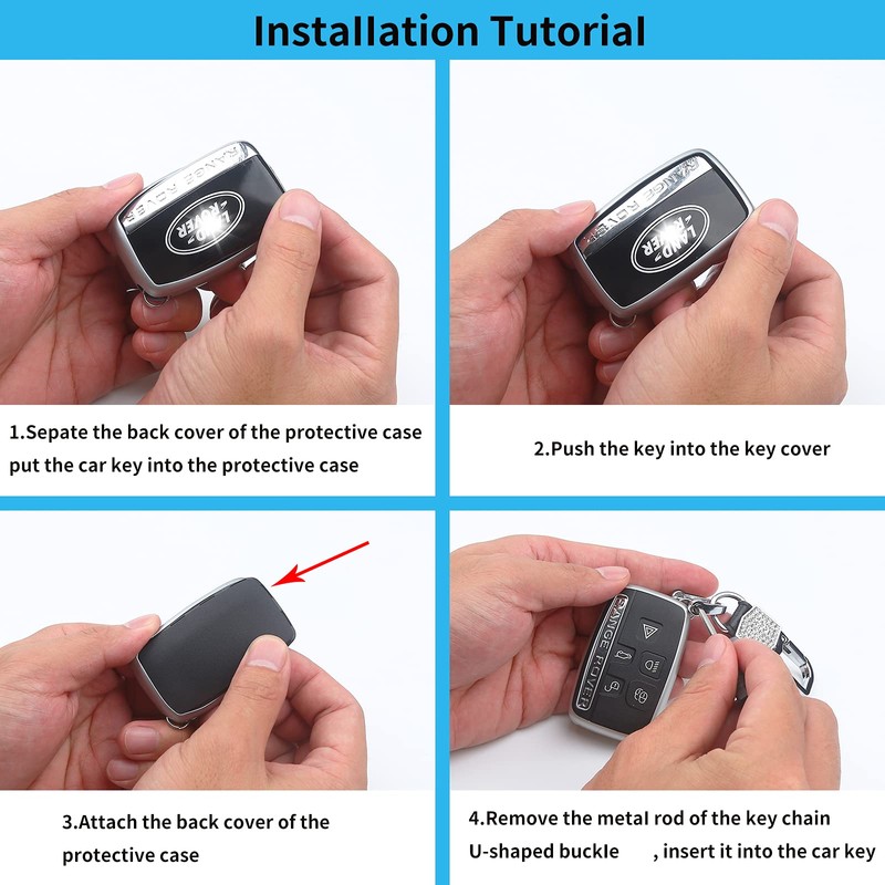 LCXWZNDY for Land Rover Key Fob Case Cover, Compatible with