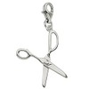 Sterling Silver Scissors Charm with Lobster Claw Clasp, Charms for