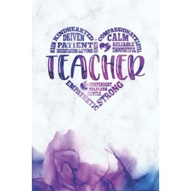 Teacher Appreciation Gift - a Blank Lined Journal with Heart Subway Art Words - a Teacher Must Have! This Notebook Makes a Great Teacher Gift for a ... Texture.: A Great Teacher Appreciation Gift!