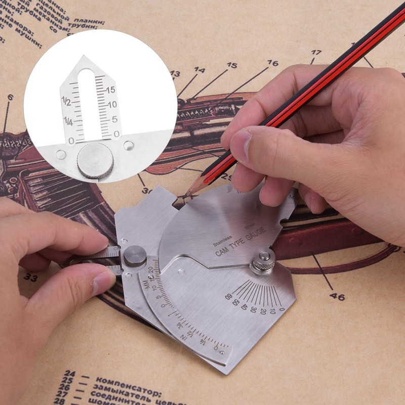 Welding Bridge Cam Gauge, Stainless Steel Measurement Tool for Welded