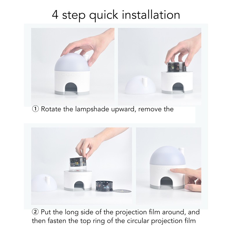 Star Night Light Projector Bedroom Night Light with Music Star