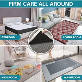 ACUNA Anti Slip Rug Gripper 400 Gsm (Pack of 2) | Multipurpose Rug Underlay Carpet Grippers For Hard Floor, Non Slip Mat For Rugs Carpet, Extra Thick & Strong Rug Gripper (Grey, 150 cm x 30 cm)