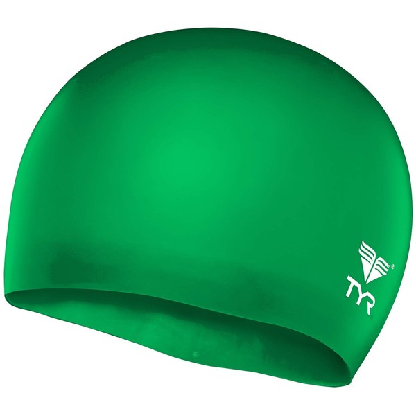 TYR Wrinkle Free Junior Silicone Cap, Apple Green