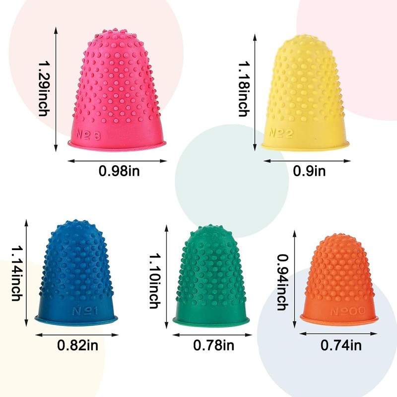 Pack of 10 Rubber Finger Cushions, Fingertip Protection, Hot Glue