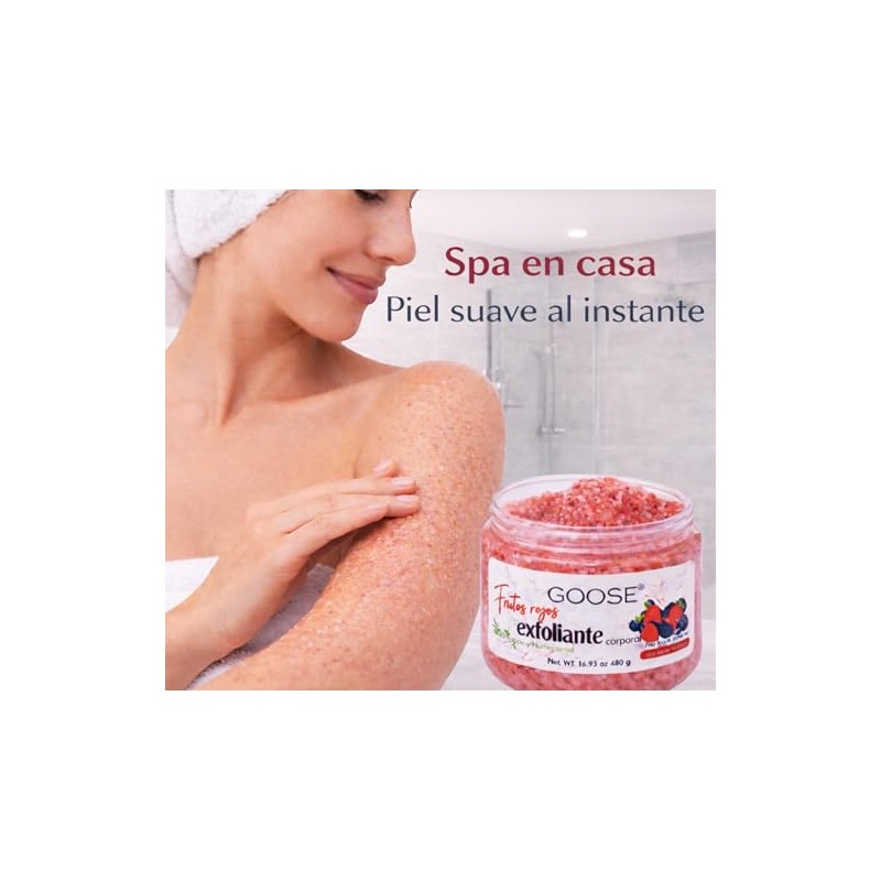 GOOSE Body Scrub Exfoliante Corporal 480 g – Frutos Rojos,