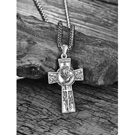 KATHLU Confirmation Gifts Sterling Silver Confirmed in Christ Confirmation Necklace Gifts for Confirmation, Confirmation Sponsor Gifts for Women Men Cross Catholic Religious Jewelry Gifts…
