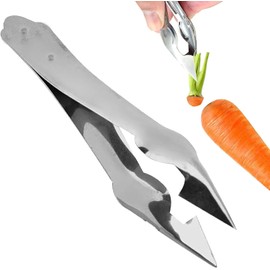 Erdbeerhüller Set, 2 Stück Edelstahl Obstentferner, Stielentferner für Erdbeeren, Tomaten und Gemüse