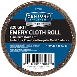 Century Drill & Tool 77303 Emery Cloth Shop Roll, 320 Grit