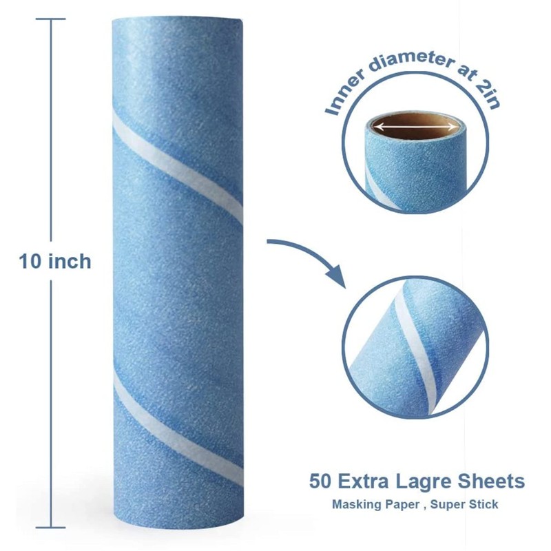 Leo Large 10-Inch Wide Lint Roller Refills 25 Sheets with
