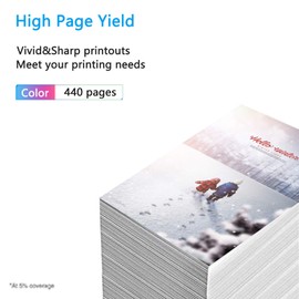 KCMYTONER 60XL Tri-Color Ink Cartridges Replacement for HP 60 XL CC644WA High Yield use with PhotoSmart C4780 C4680 C4795 C4640 D110 D110a Deskjet F4480 F4440 F2430 F4280 Envy 110 120 111 114,2 Pack