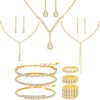 NEWITIN 15 Pieces Gold Jewelry Set for Women Prom Costume